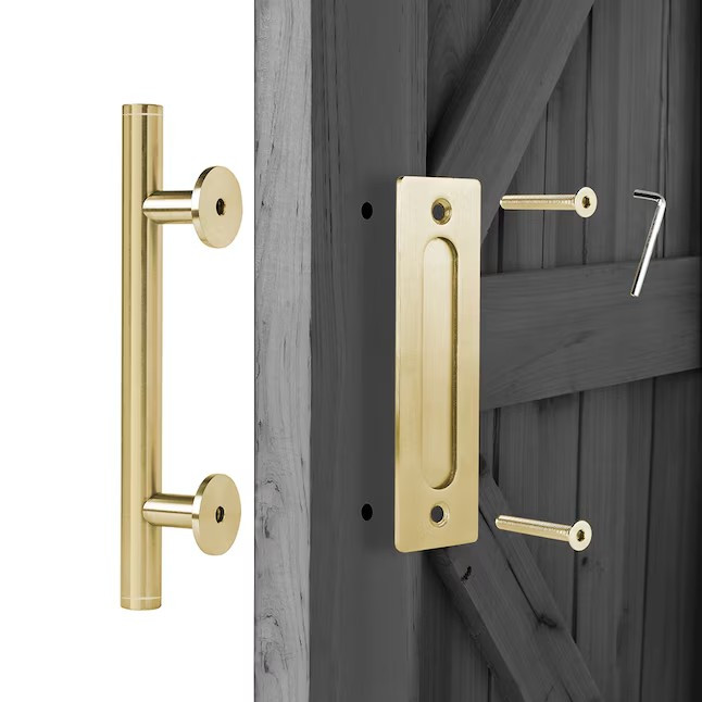 RELIABILT Soft Gold Indoor Single Barn Door Handle