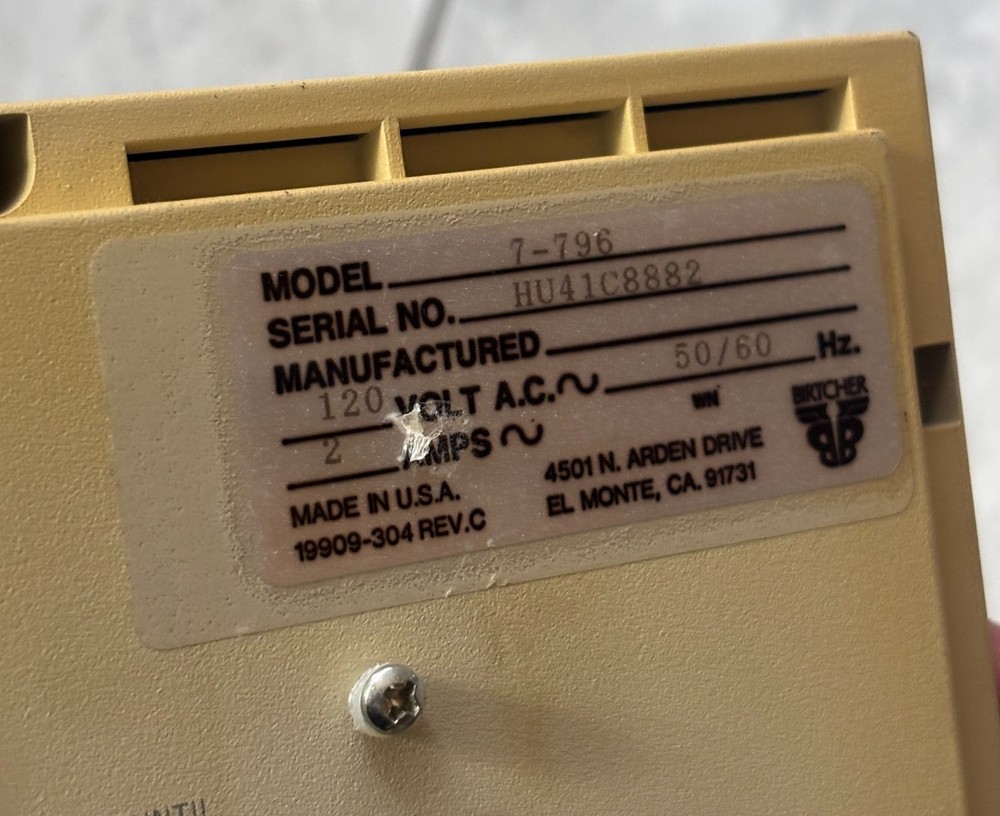 BIRTCHER 7-796 HYFRECATOR PLUS unit