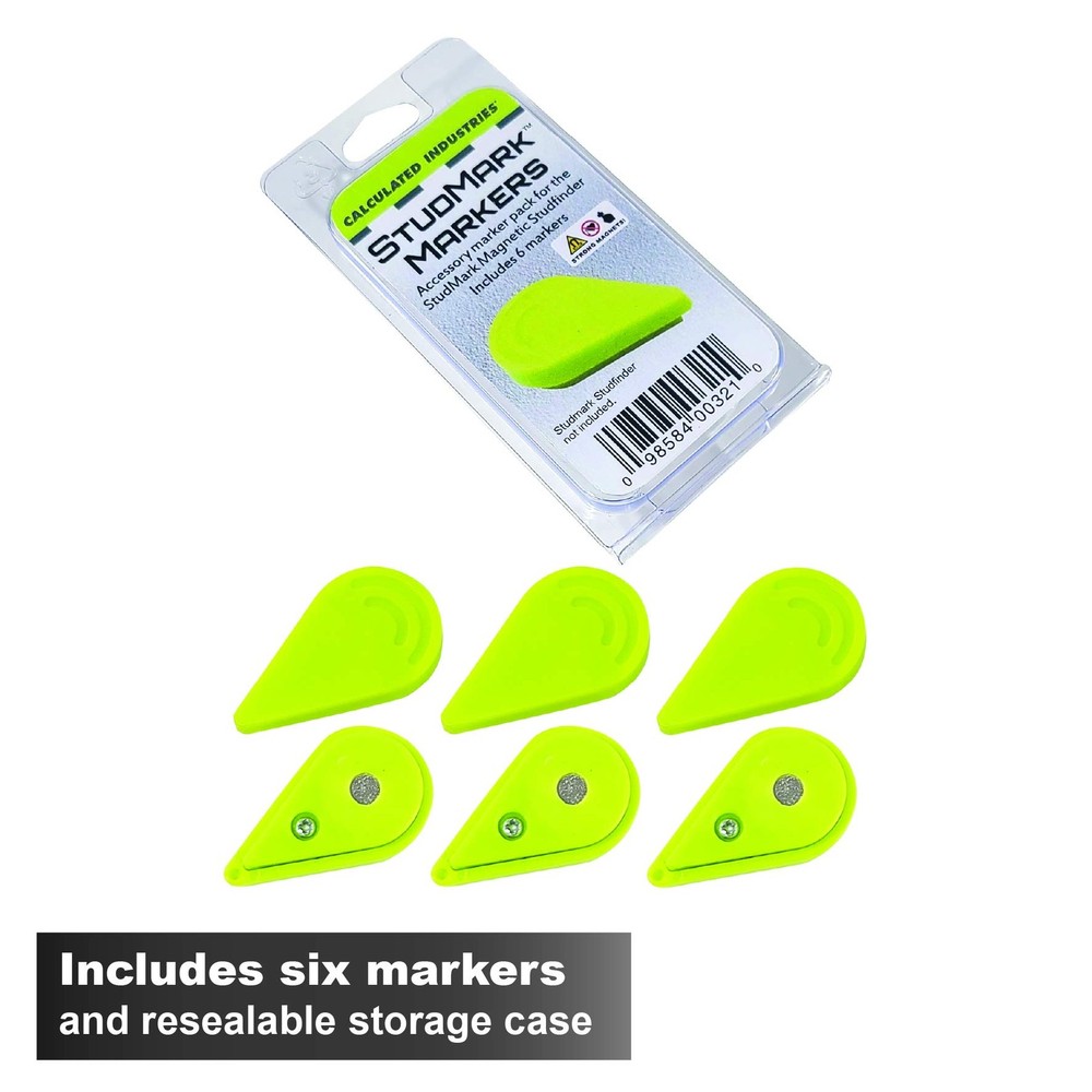 Calculated Industries 7356 StudMark Replacement Markers Value Pack | Green