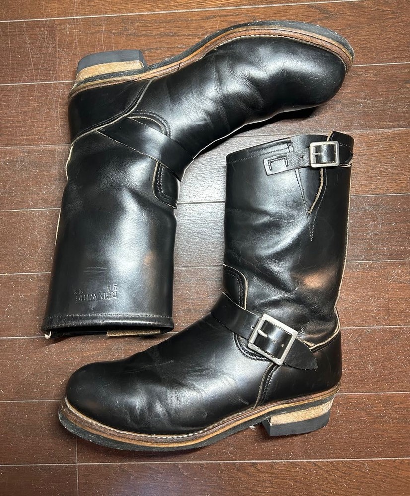 RedWIng Boots 8270 Leather Black Engineer Boots Size 9D