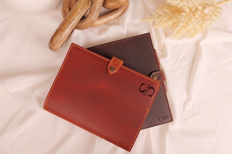 Personalized Leather Journal Notebook, A5 Notebook Cover, Refillable Journal