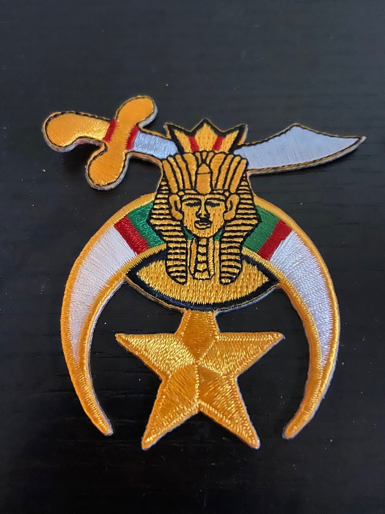 Shriner Iron-On Patch size 3" 1/8" x 2 7/8"