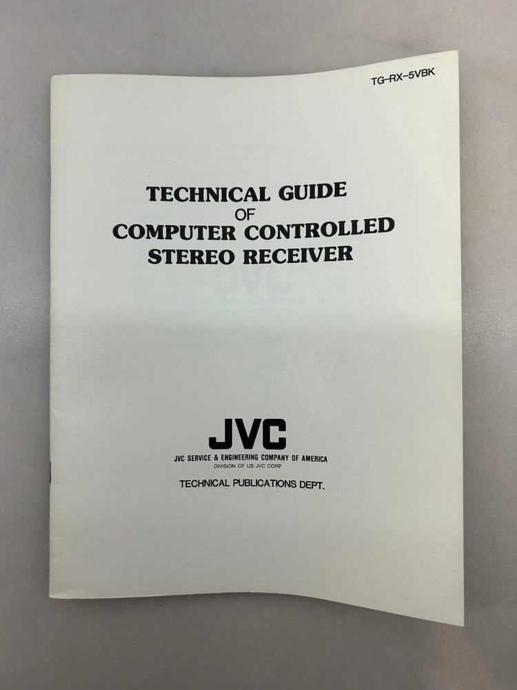 JVC Computer Controlled Stereo Receiver Original Technical Guide Free Shipping