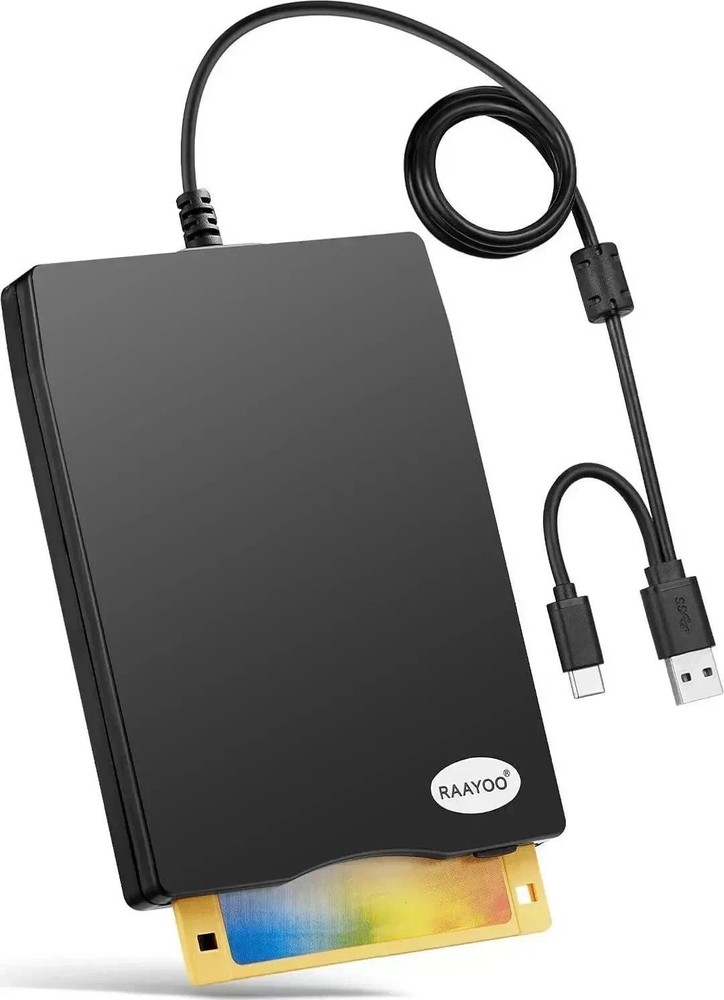 USB 3.5" Floppy Disk Drive Reader Type A/C External Portable for PC Laptop Mac