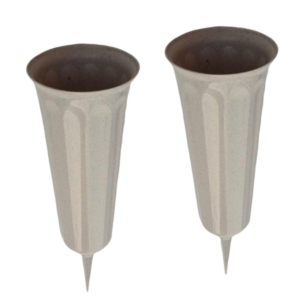 2Pcs 10.2\\\'\\\' Stake In Ground Fluted Flower Vases