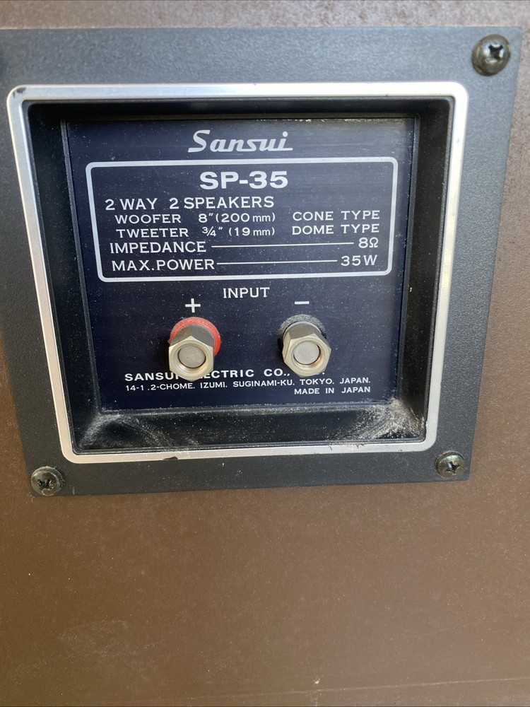 Sansui SP-35 35w Speakers Pair- UNTESTED!!