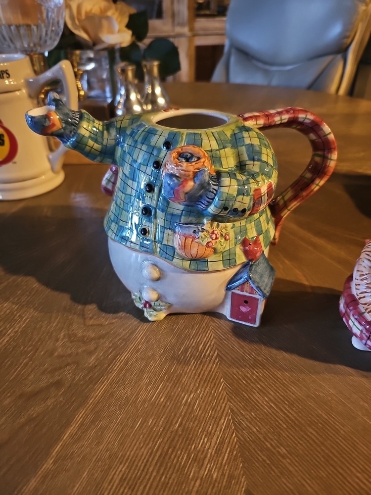 Snowman Man Teapot