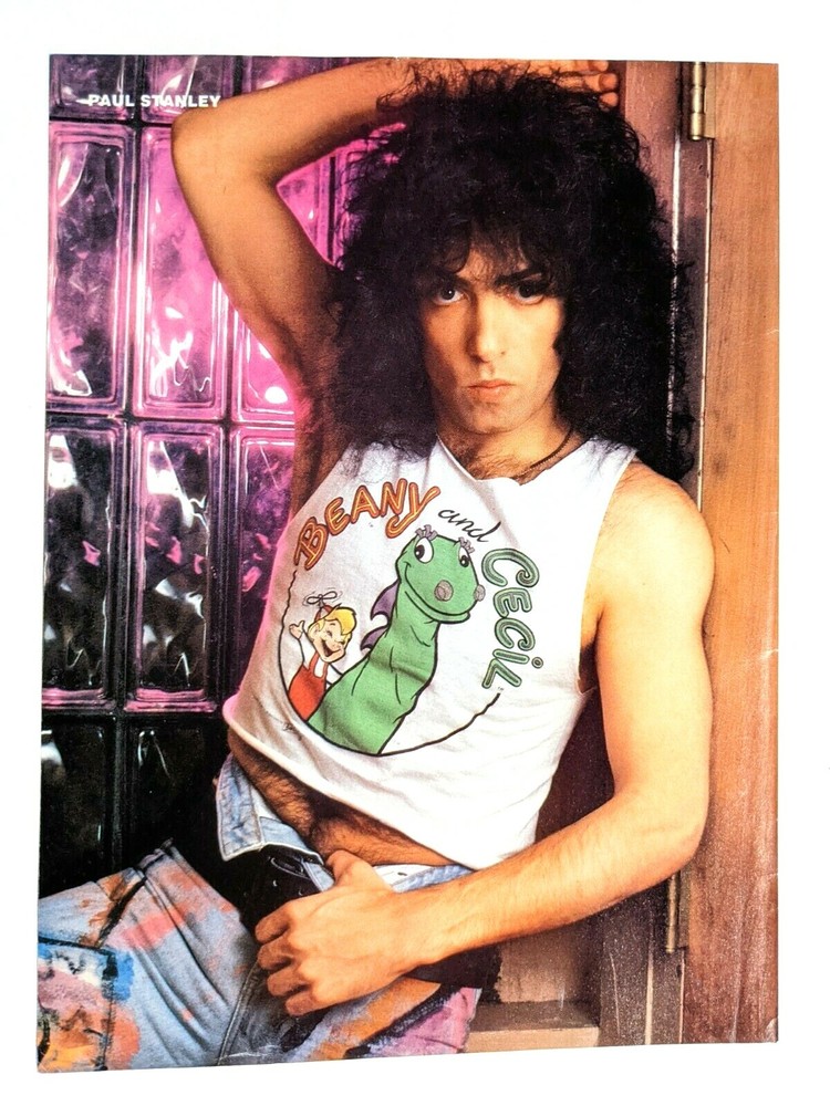 KISS / PAUL STANLEY / 1980'S MAGAZINE FULL PAGE PINUP POSTER CLIPPING (13)