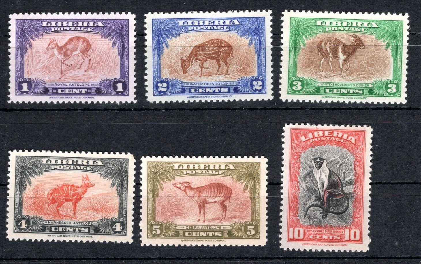 Stamps- Liberia - Scott # 283 - 288 mh  (C642 )