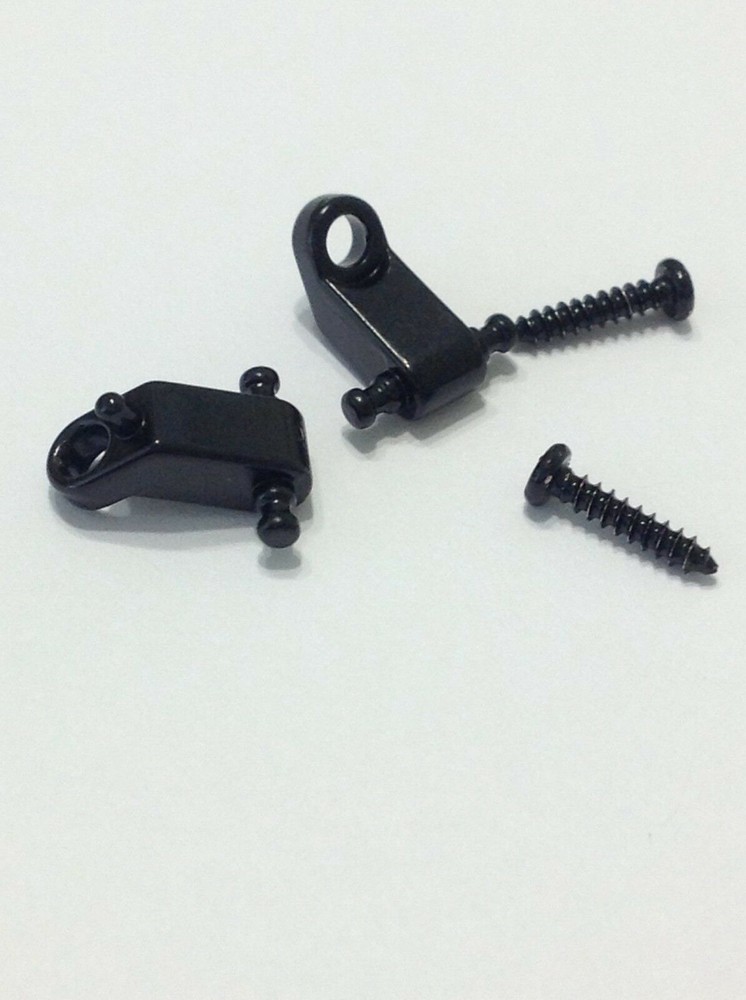 1 Pair Low Profile US Style String Retainer Roller Trees Black