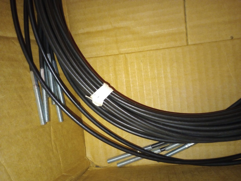 NEW 11 PCS CABLE MFG & ASSEMBLY 09-8001 BLACK WEIGHT STACK CABLES