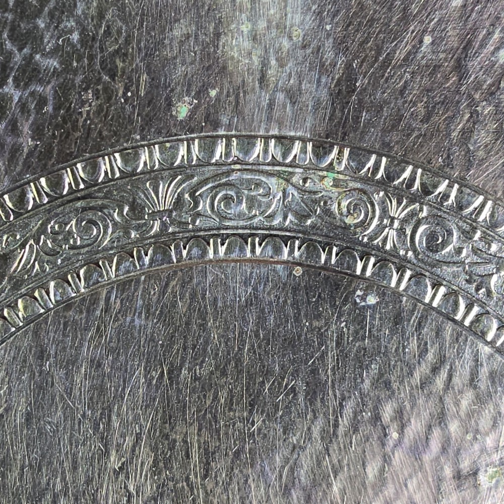 Vintage Homan Plate On Nickle Silver W.M. Mounts C3078 9.5" Elegant Plate Dish