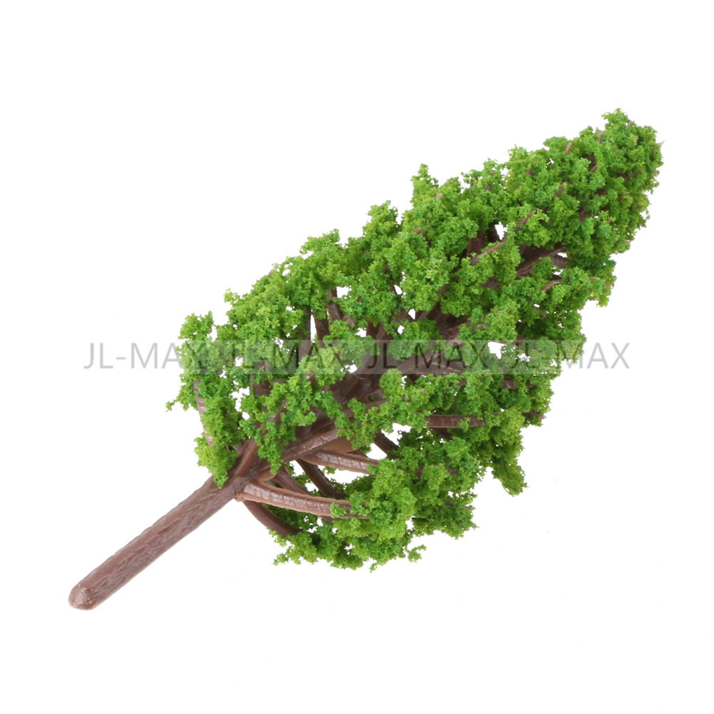 80pcs Model Pine Trees Deep Green For N HO Scale Layout 68mm