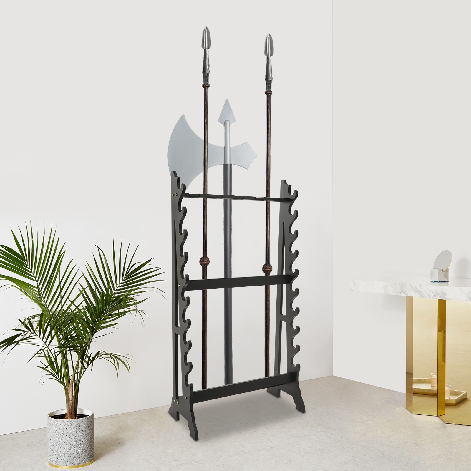 10 Tier Vertical Sword Stand Display 5 Hole Sword Holder
