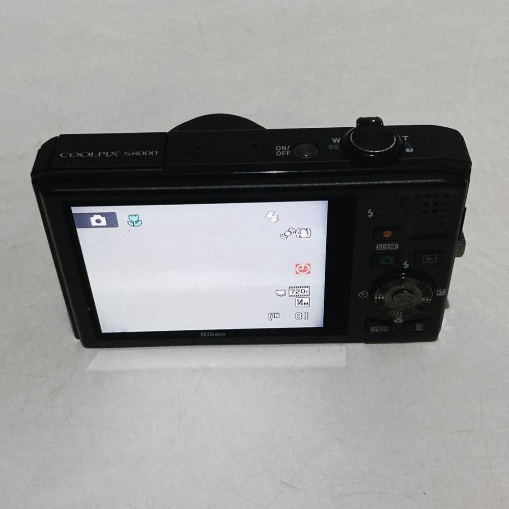 Nikon COOLPIX S8000 Black Compact Digital Camera Excellent Condition