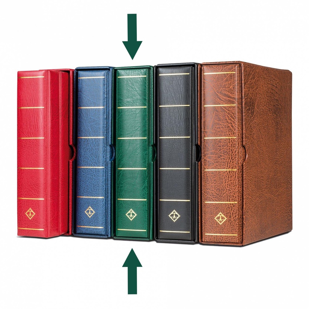 Currency / Stamps Album Extra XL Wide Vario G 3 Ring New Binder + Slipcase Green