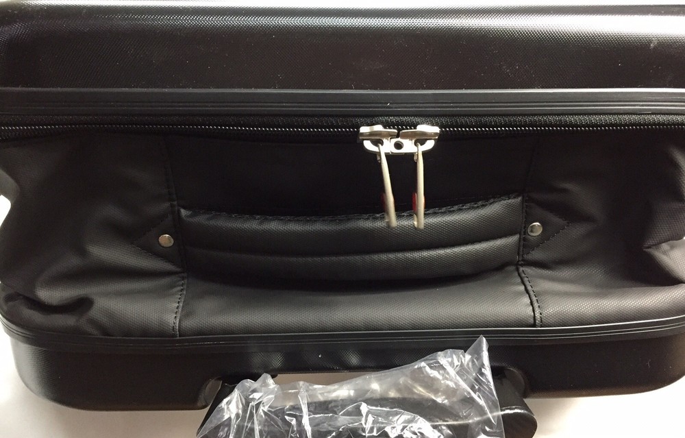 Collapsible Compact Luggage 24" Hard Shell Suitcase Lightweight Foldable - Black