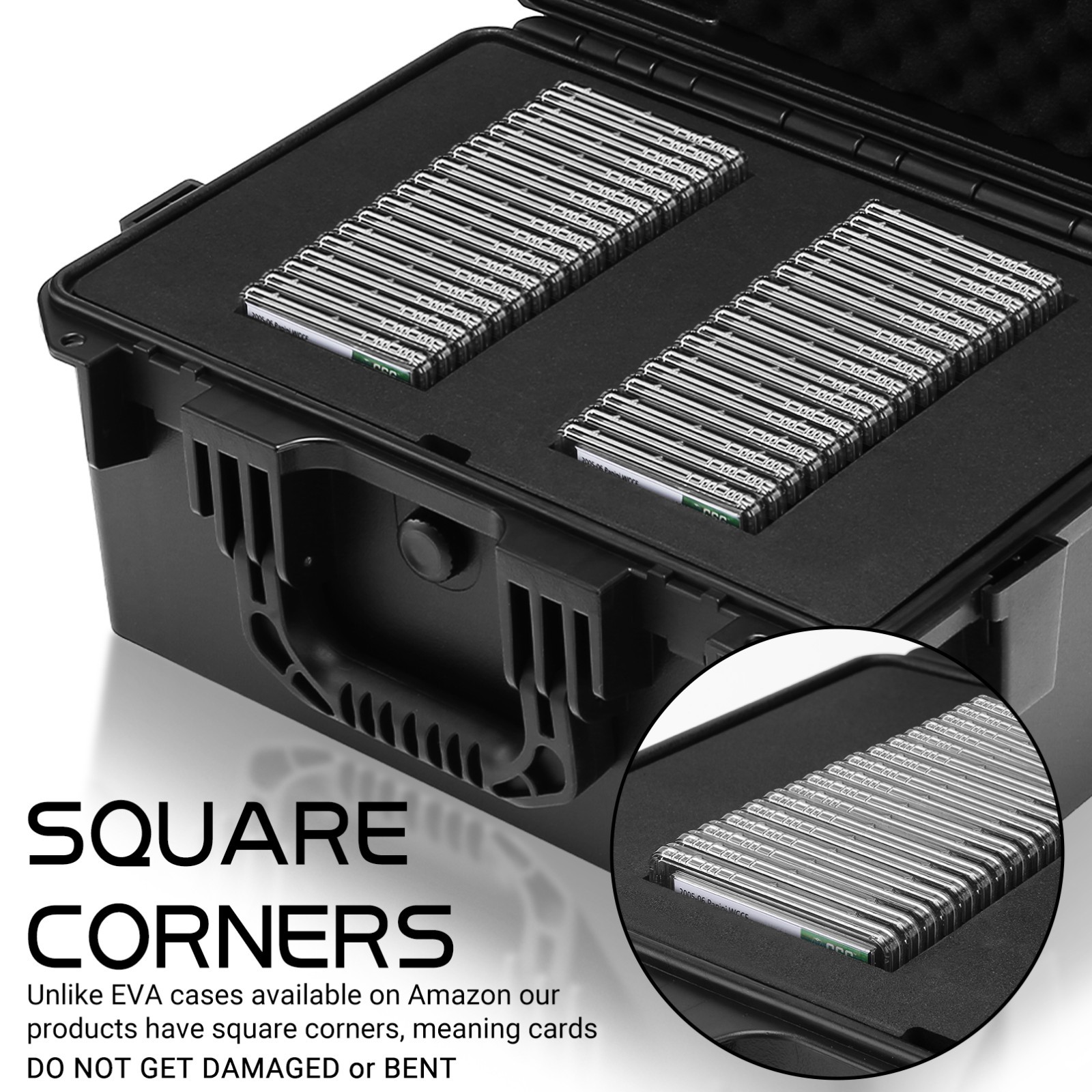 2 Row Trading Card Storage Case PSA Card Slab Box for 40+ Graded Ip65 Waterproof