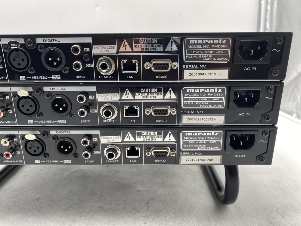 Lot of 3 Marantz PMD580 Rack-Mount CompactFlash Network Solid State Recorder