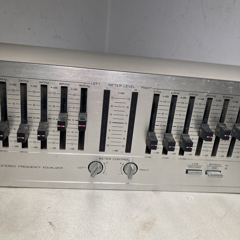 Vintage BSR EX-100 Stereo Frequency Equalizer - Tested Working