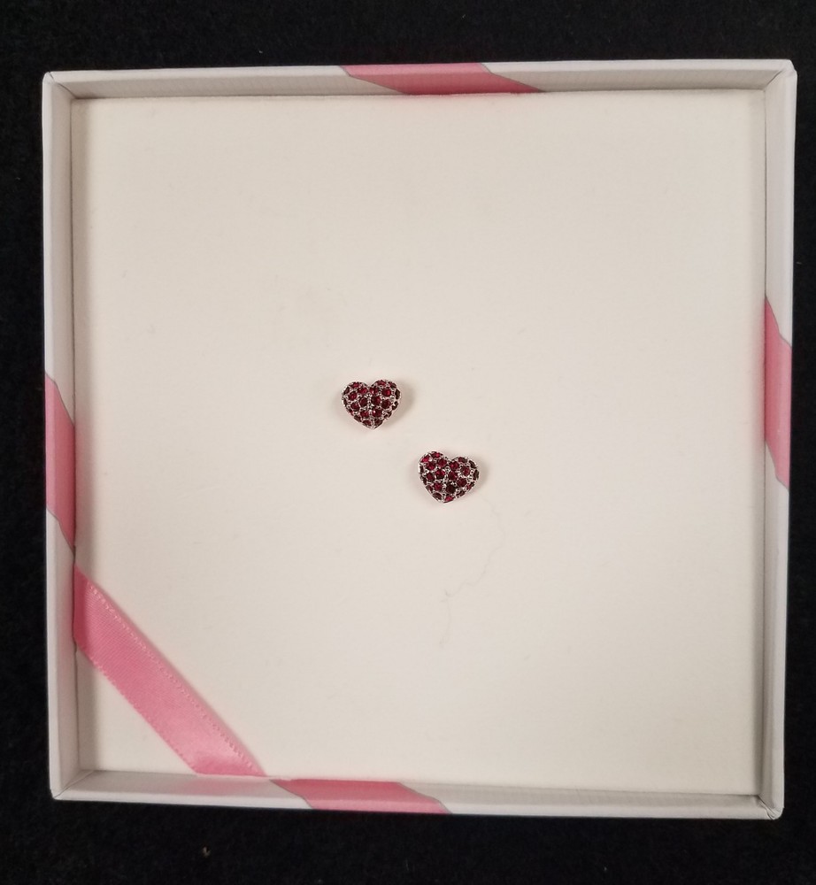 Swarovski Red Heart Pave Earring