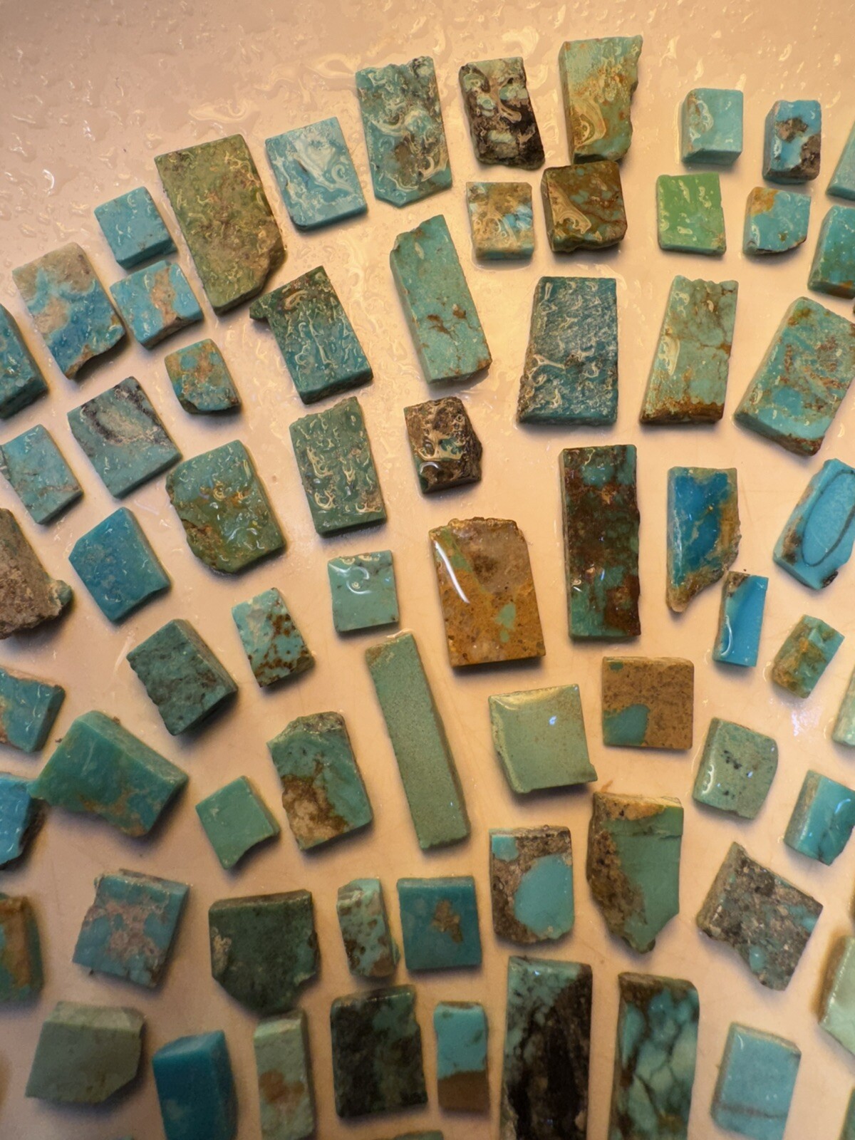 !118g Bell Trading Post Turquoise! SLASHED! Squared Up Corinthian Slabs!