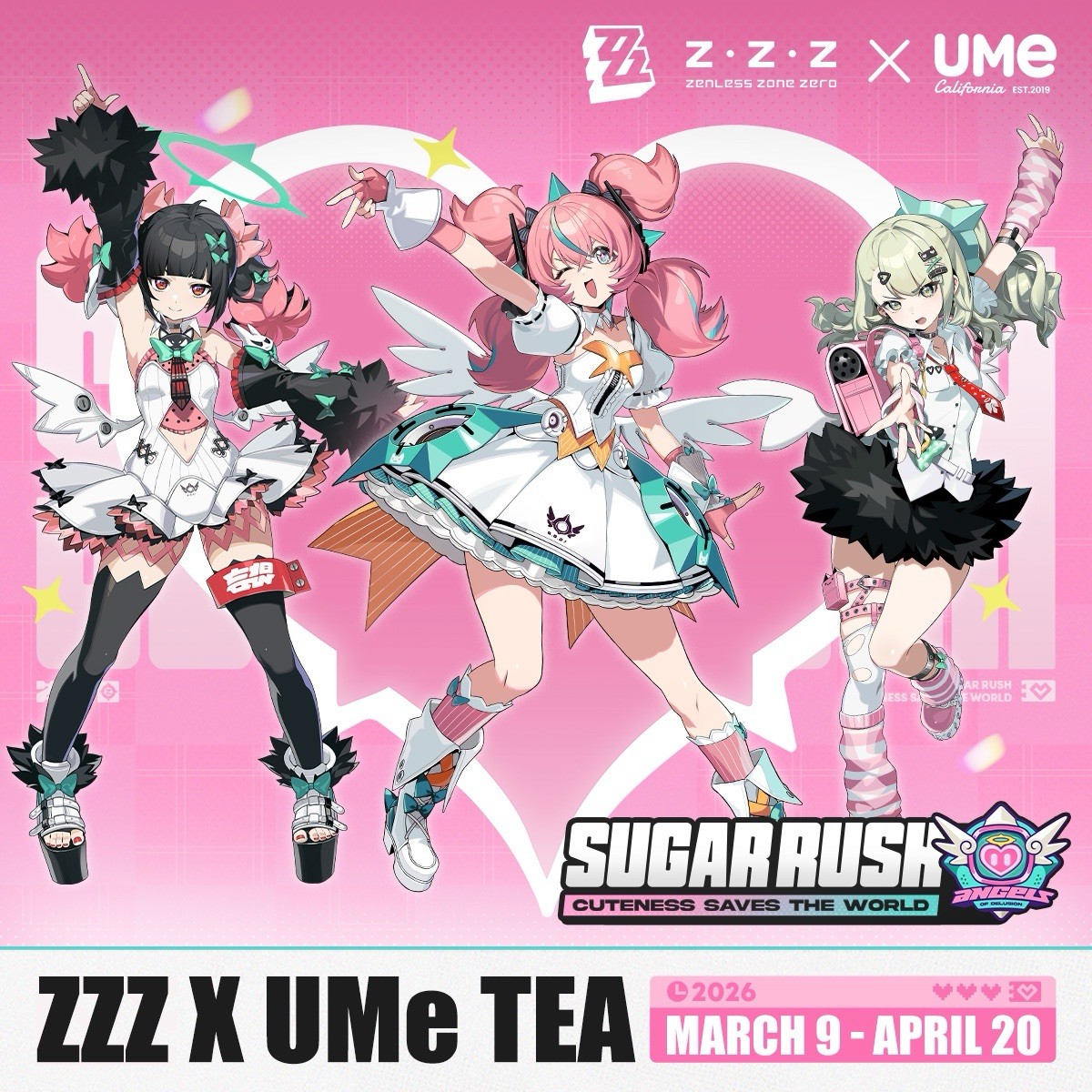 ZZZ X Ume Tea Collab - Angels of Delusion Cup Set w/ Bag + Code