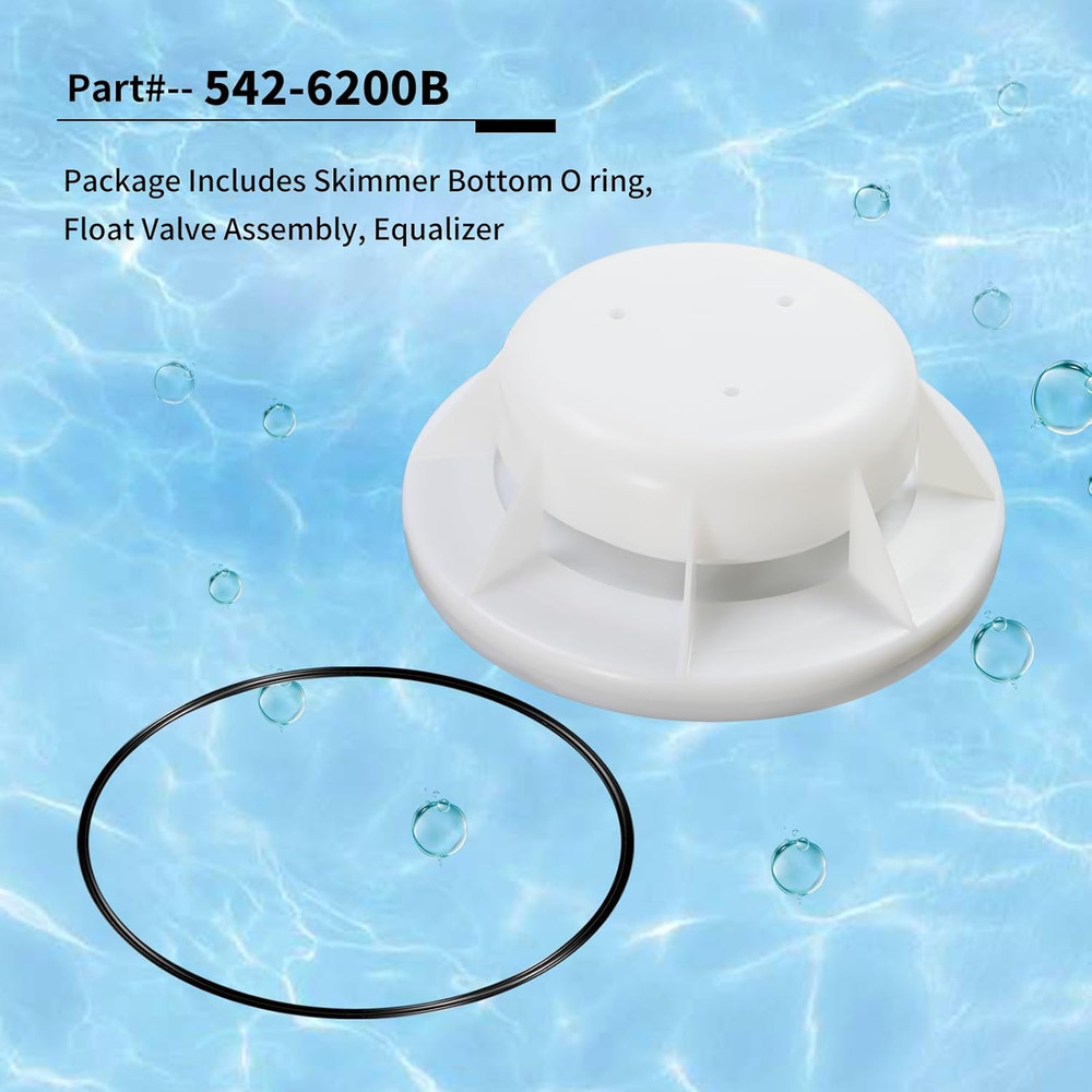 542-6200B Plastic Equalizer Skimmer Float Valve Assembly with O-Ring, Perfectly