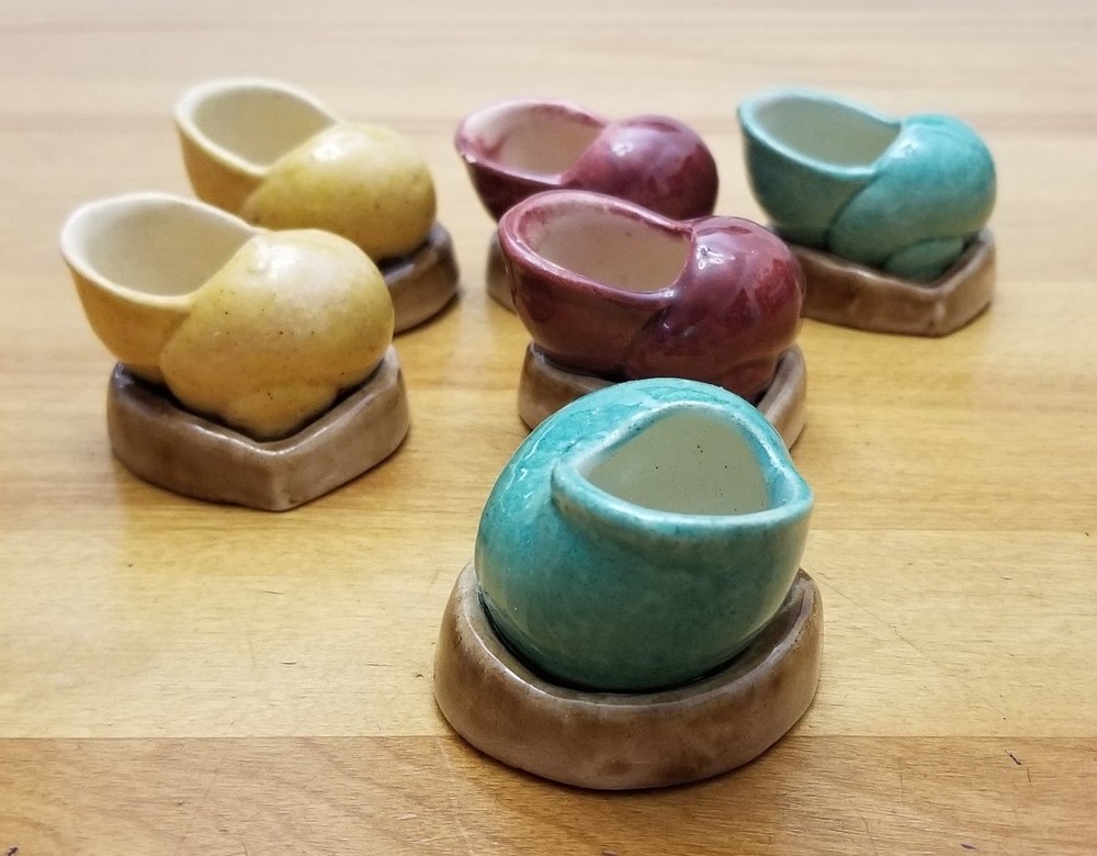 Set 6 Vintage *ESCARGOT SHELLS* Hand Made Pottery