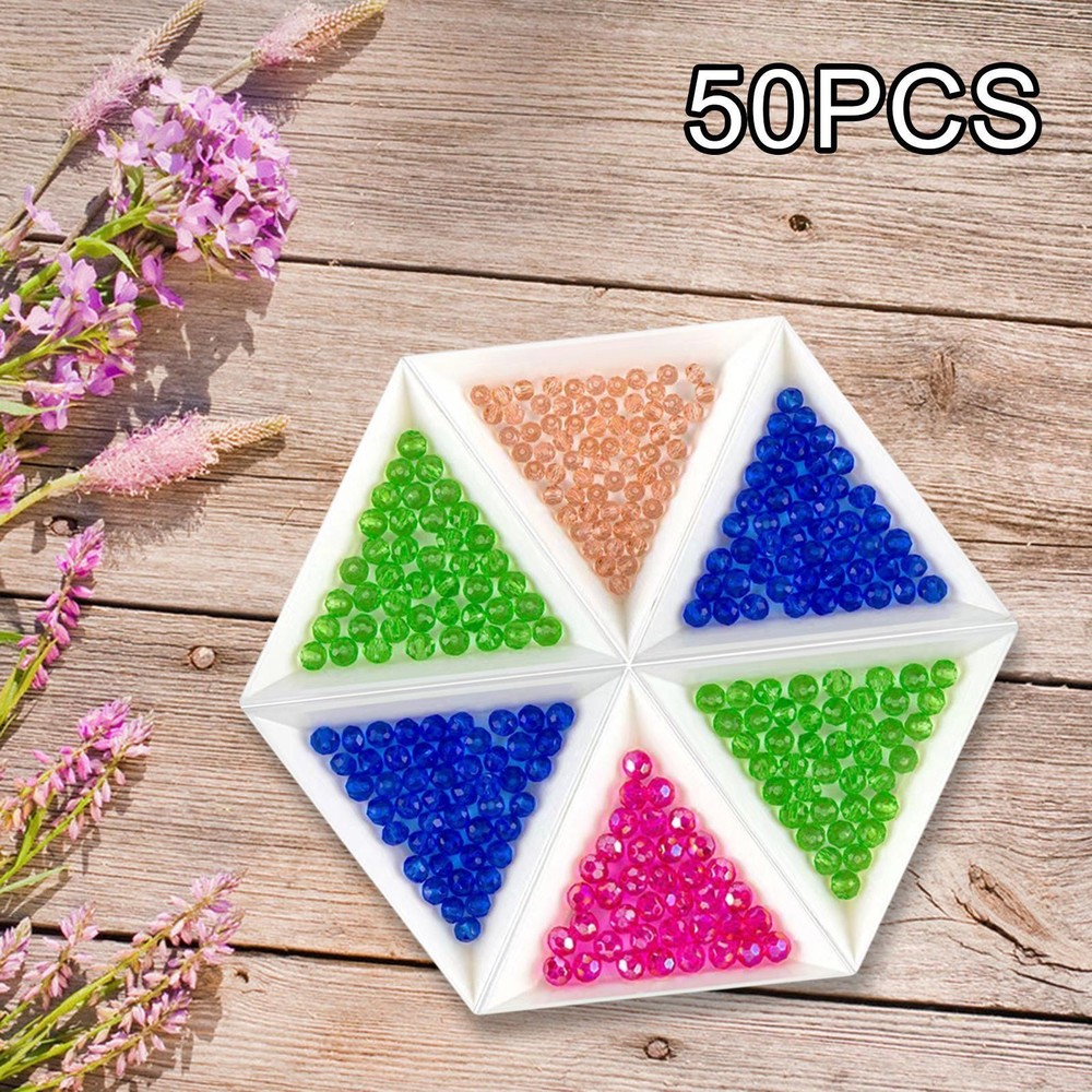 50Pcs Bead Sorting Trays Containers Multifunctional Organizer Manicure Tools