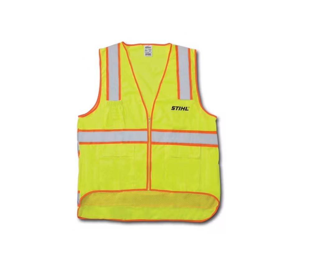 OEM Stihl High Visibility Safety Vest, Mesh Back Solid Front, ANSI Class 2
