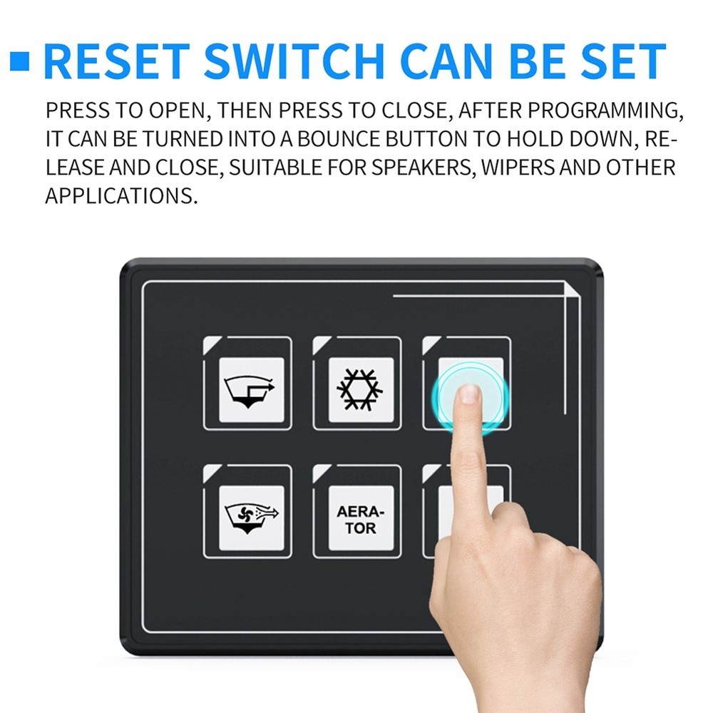 Universal 6P LED Touch Membrane Control Panel Switch For Car Electronic Acc PYSD