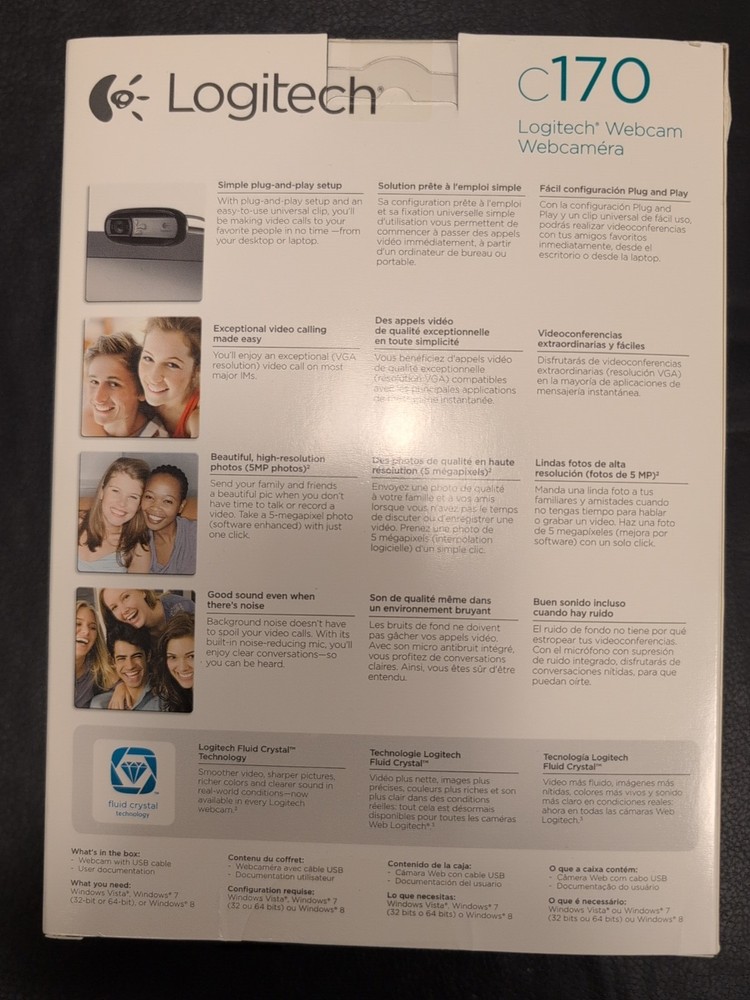 Logitech C170 Web Cam - Black