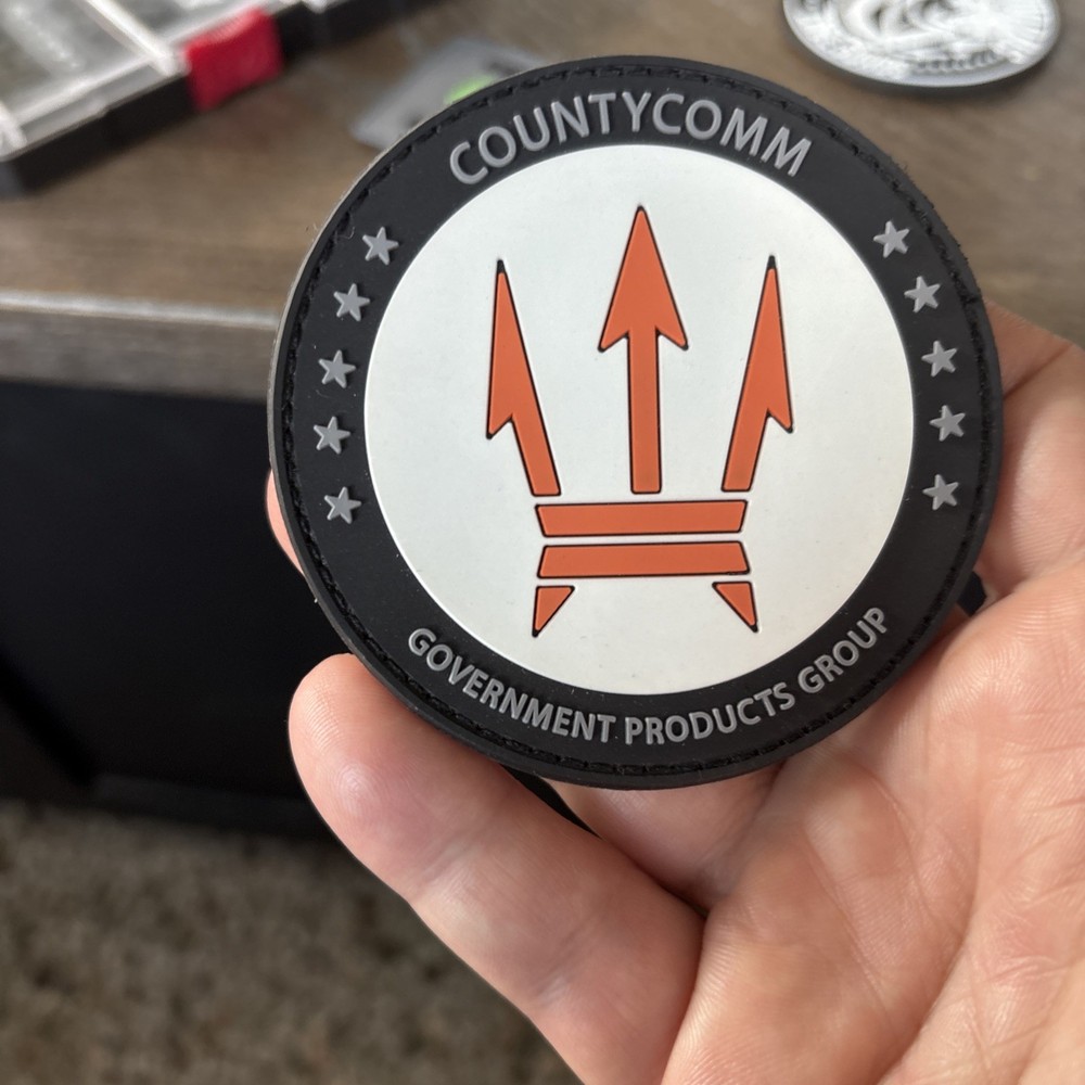 CountyComm/ Maratac Morale Trident - Limited Edition - Hook And Loop Patch New