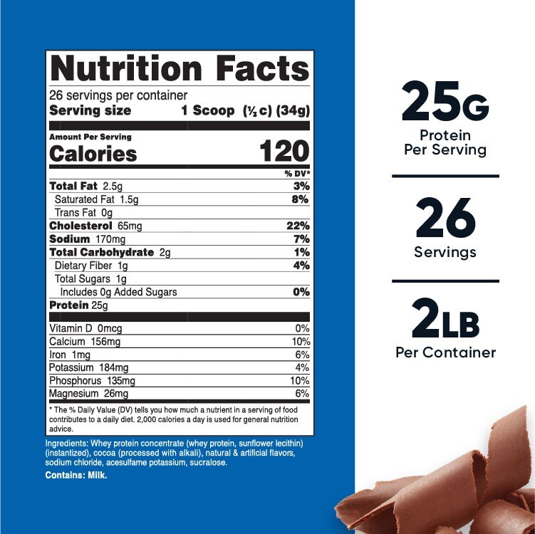 Nutricost Whey Protein Concentrate (Chocolate) 2 LBS