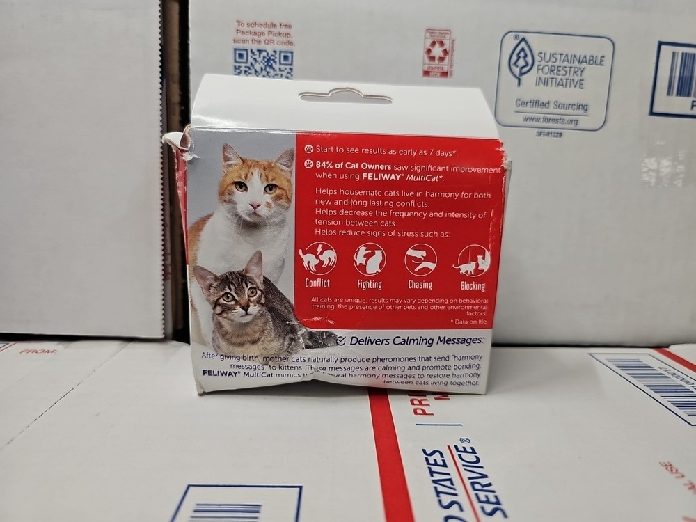Feliway MultiCat Diffuser Refill 48 mL 2-Pack - Expires 07/2027