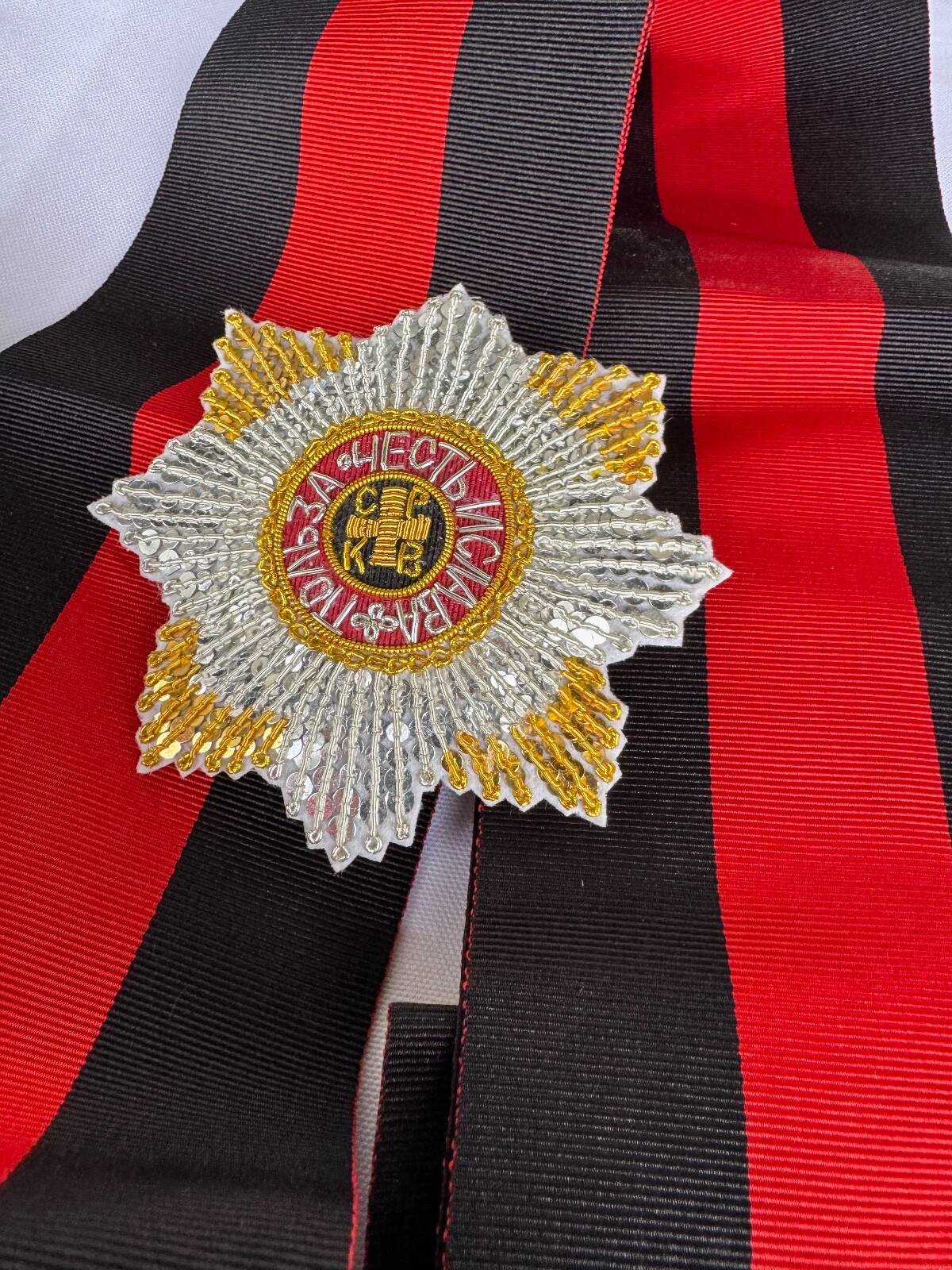 Russian Imperial Order of St.Vladimir Embroidered star, perfect replica 1820s