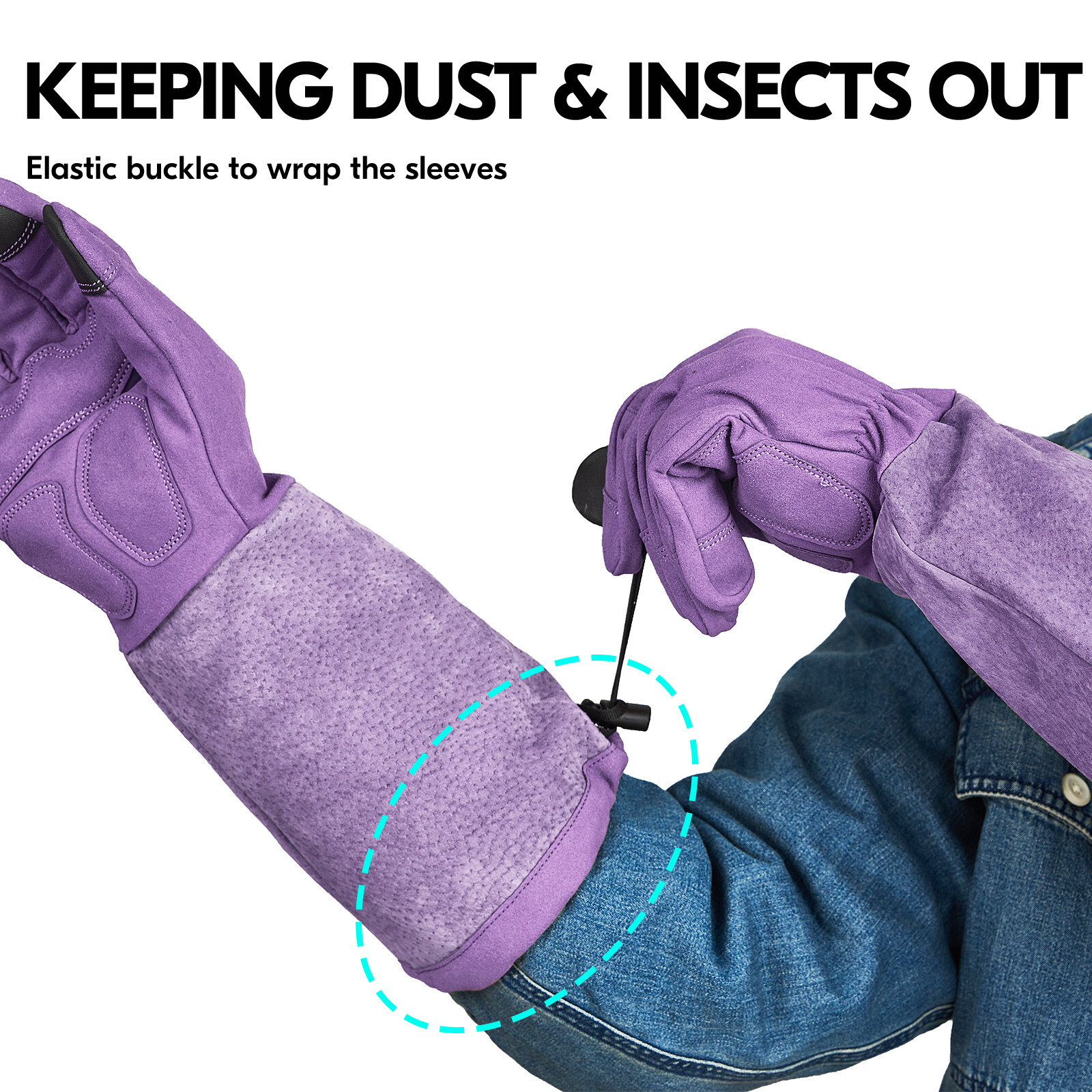 Vgo 1Pair Long Cuff Rose Pruning Thorn Proof Garden Gloves, Work Gloves(SL6592)