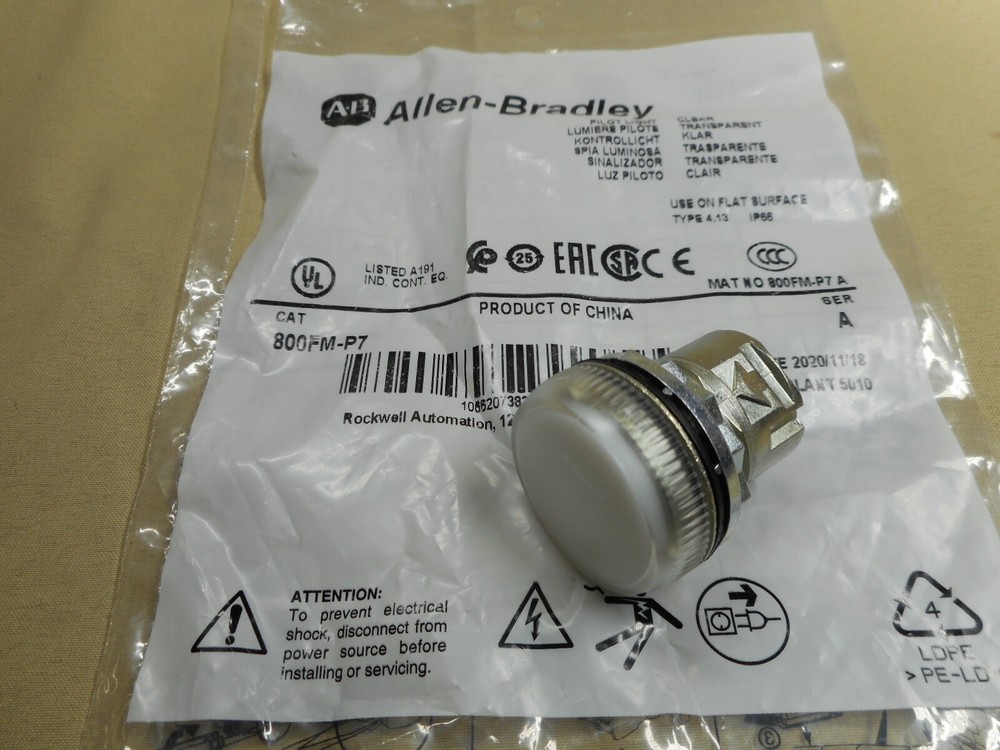 Allen Bradley 800FM-P7 pilot light operator (NIB)