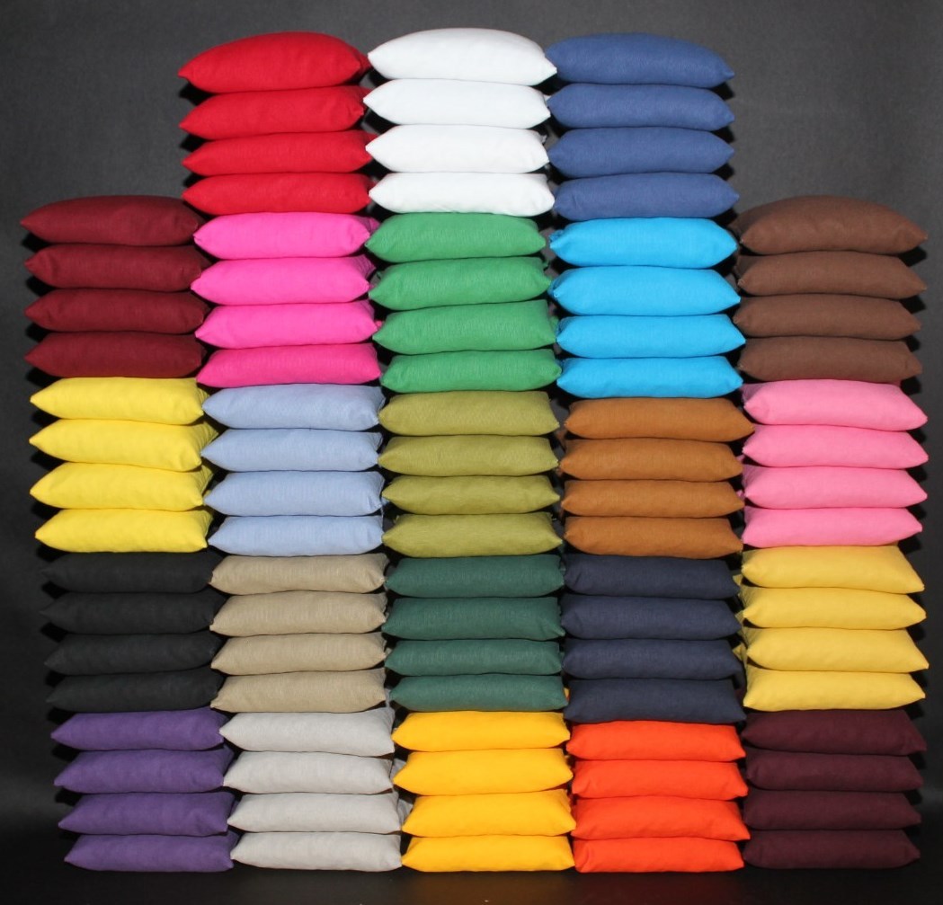 Set of 8 Cornhole Bags ACA Regulation Size Pick Your Colors Top Quality Handmade
