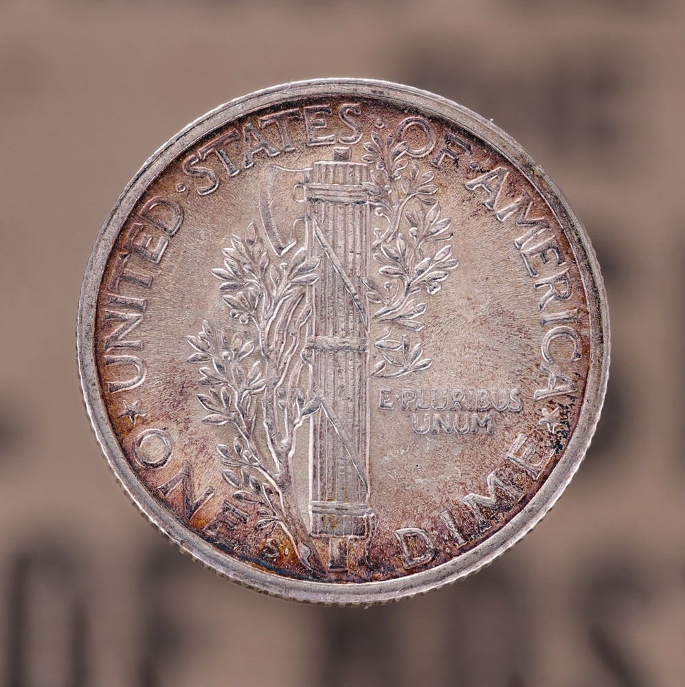 Toned 1945-S Mercury Dime (B2928)