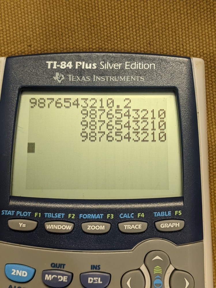 Blue TI-84 Plus Texas Instruments Silver Edition Graphing Calculator