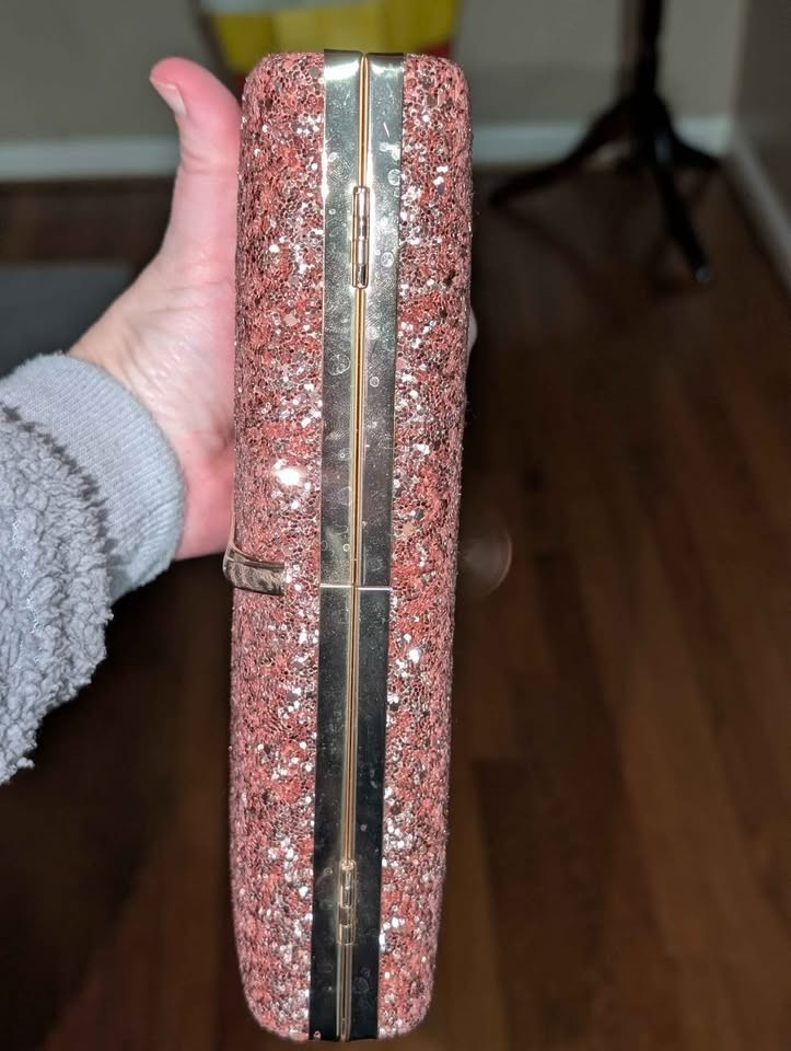 Pink Sparkle Glam Clutch