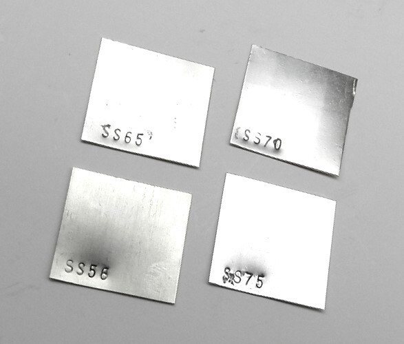 4 Pieces Silver Solder Sheet Assorted Pack 1Dwt @ X-Soft, Easy Soft, Medium Hard