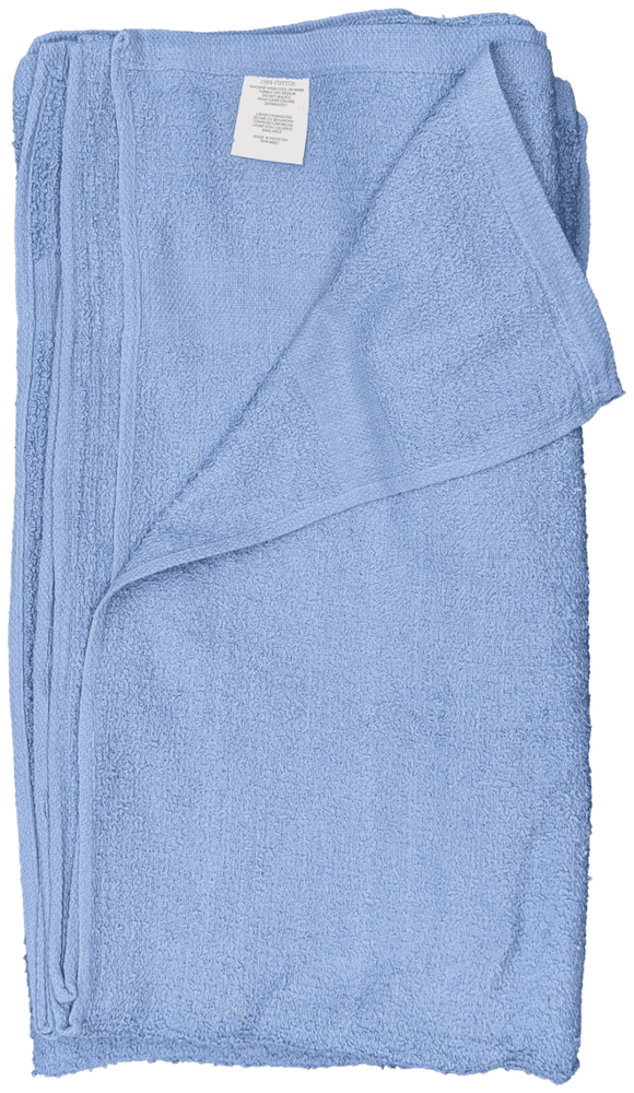 2 Piece - Hotel & Spa Pool Beach Towels 100% Ring Spun Cotton Solid Blue
