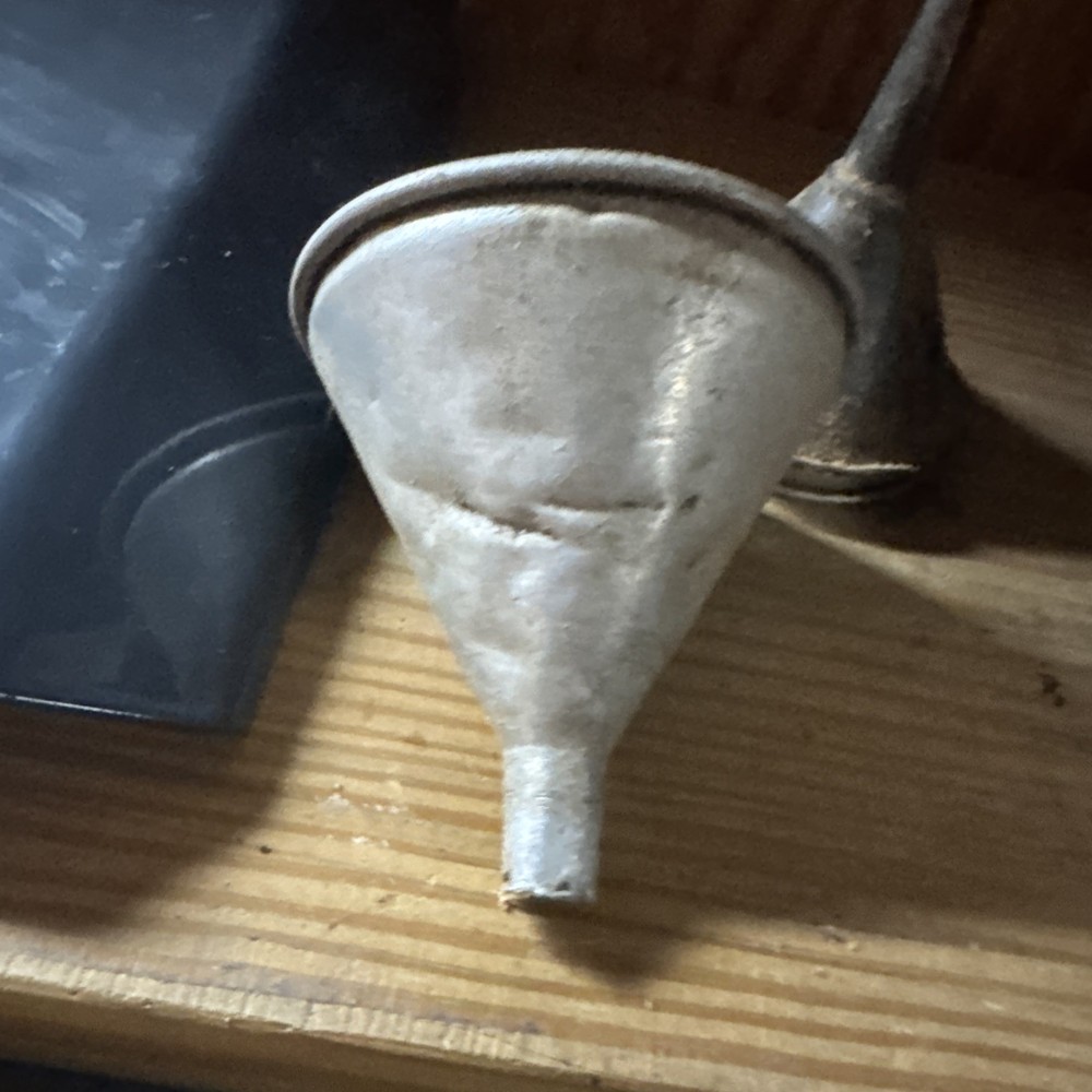 6 Galvinized Funnels All Different Sizes