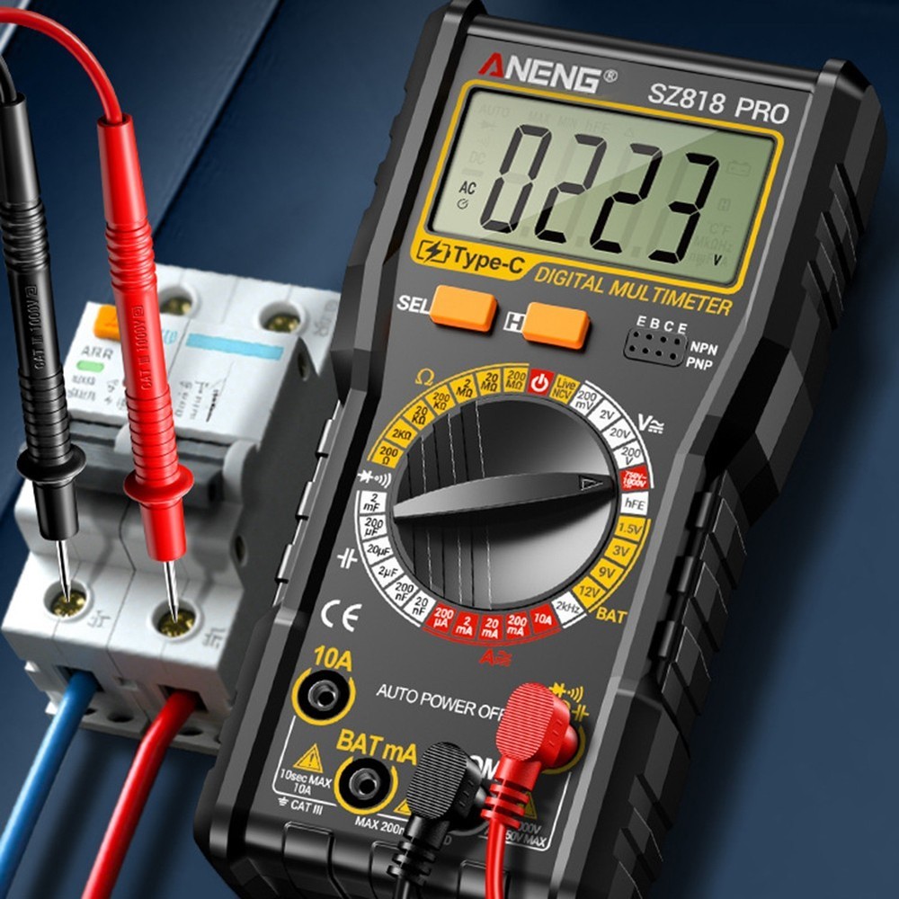 Accurate Digital Multimeter SZ818 PRO for AC DC Voltage and Current Testing Use