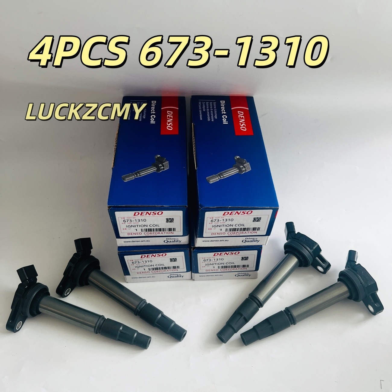 4Pcs DENSO Ignition Coils For 2008-2015 Toyota & Lexus 1.8L 90919-02258 673-1310