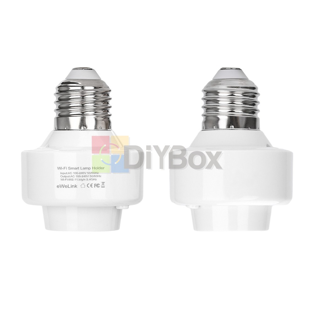 2PCS Smart WiFi Bulb Socket E26 E27 Light Bulb Adapter EWeLink Google Control