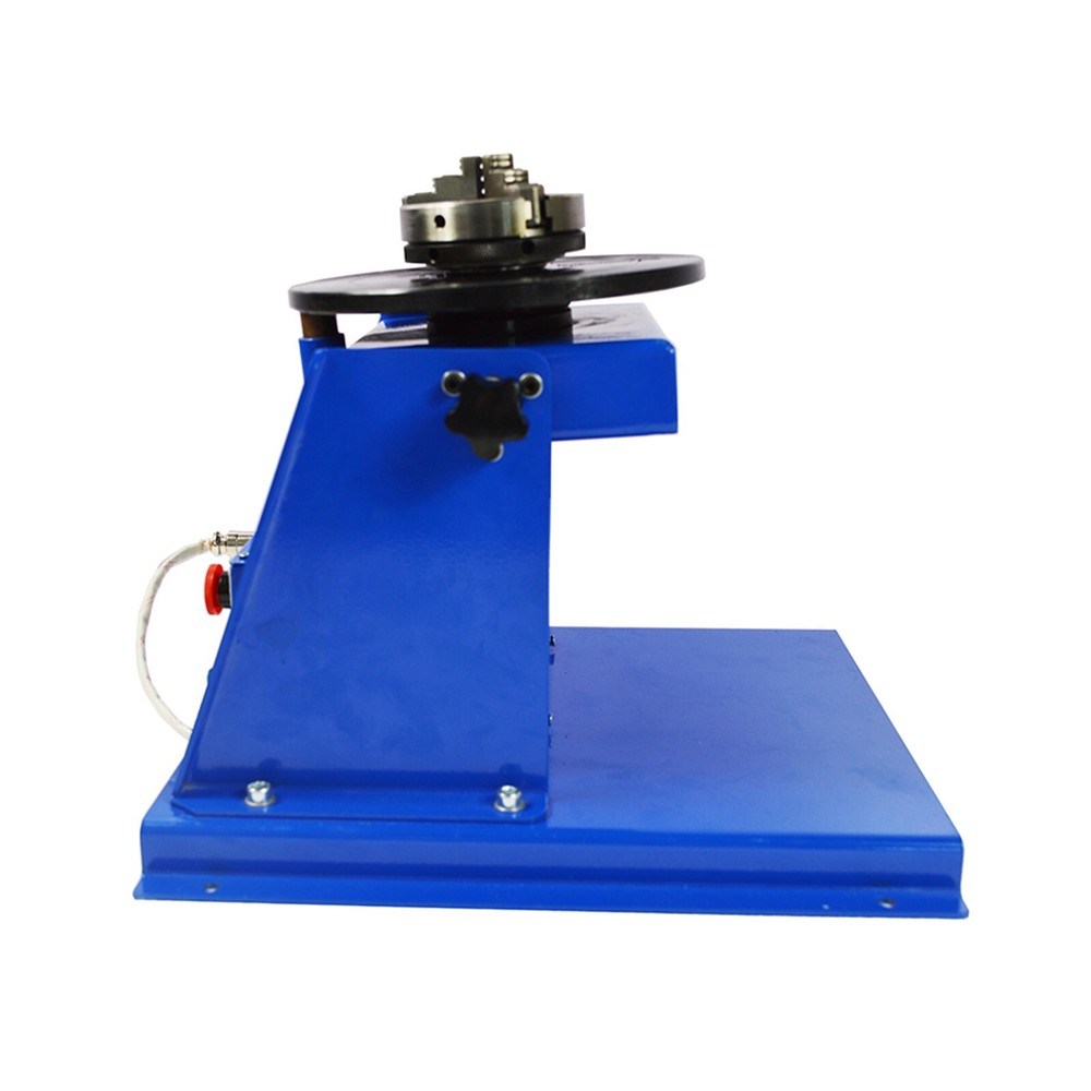 10KG Small Welding Positioner +80mm Chuck Working Table Tilting Angle 0-90